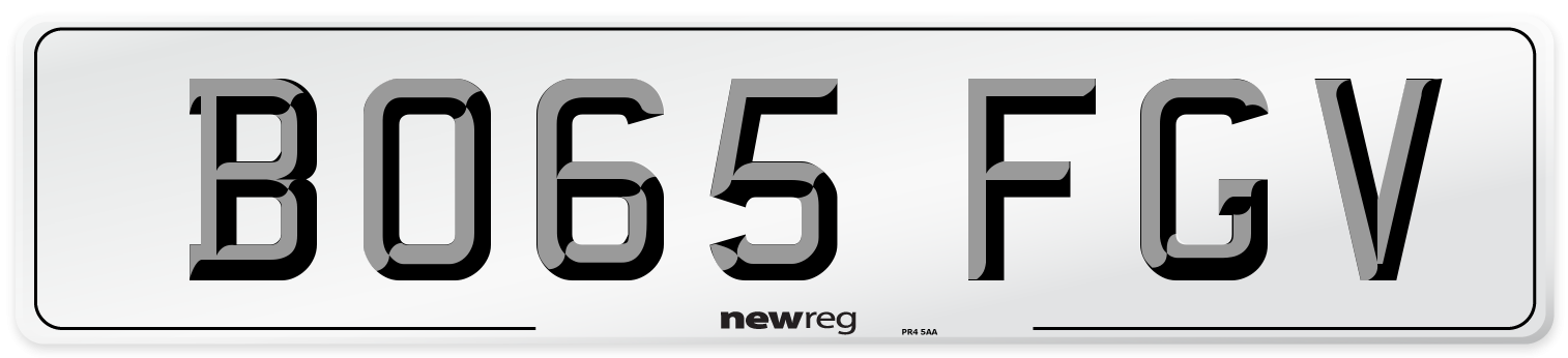 BO65 FGV Number Plate from New Reg
